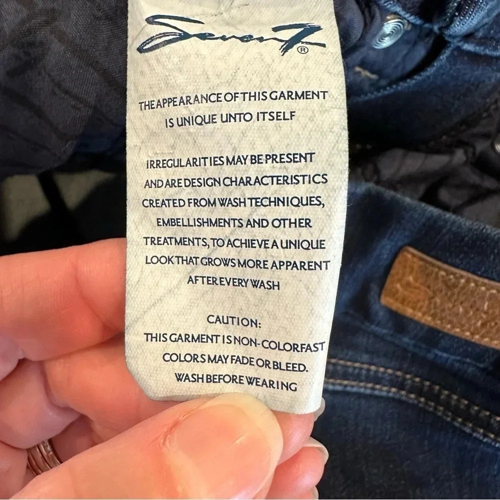 Seven7 High Rise Tummyless Skinny Dark Wash Denim Jeans Size 8 - Picture 8 of 12